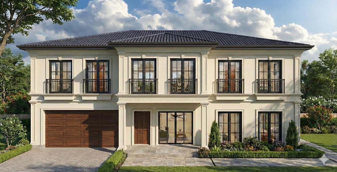 Completed single-storey home